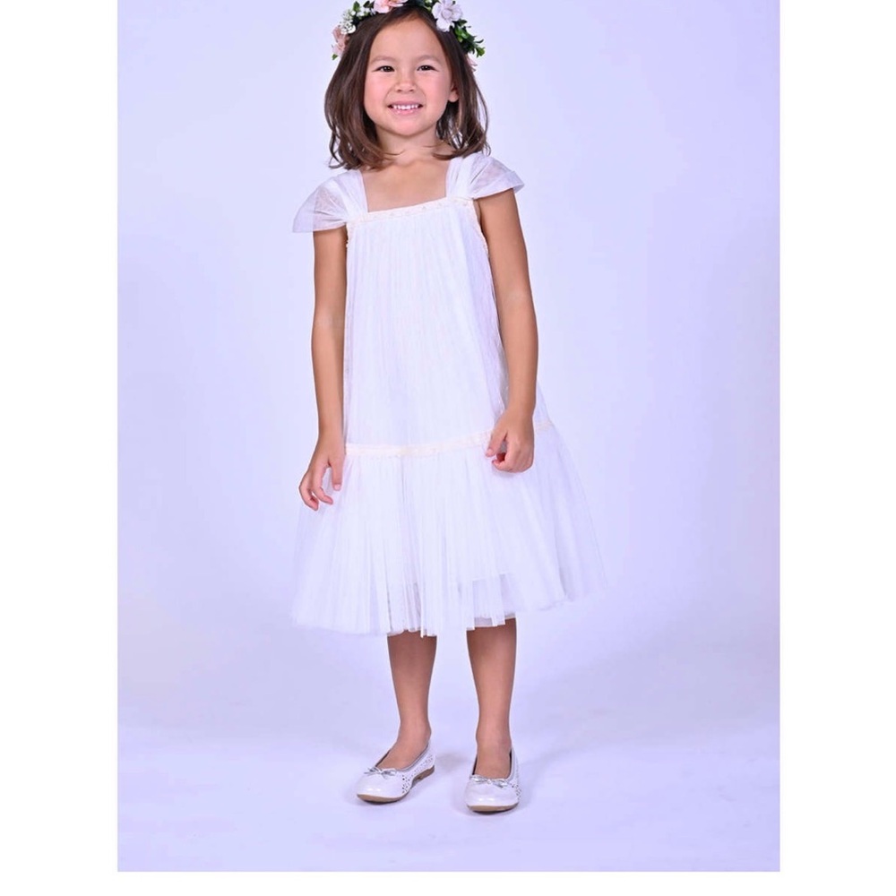 White Tulle Dress - Flower Girl Dress